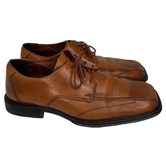 Bachrach Leather Oxford Lace Up Dress Shoe Mens Brown 11.5 M - Picture 1 of 13